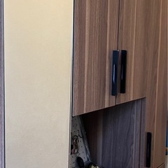 姿見ミラー付き大型シューズボックスの画像