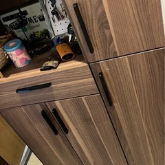 姿見ミラー付き大型シューズボックスの画像