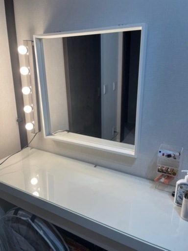 IKEA_MALM（マルム）ドレッサー_鏡&照明セット