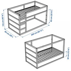 IKEA キューラ　二段ベット　ロフトベッドの画像