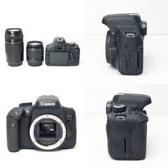【全国送料無料】 Canon EOS Kiss X8i✨ カメラバッグ付き✨ Wi-Fi転送OK✨超望遠 ダブルレンズセット ✨ 届いたらすぐに使えます✨ キヤノン キャノンの画像