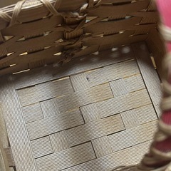 【中古】ハンドメイド　クラフトかごの画像