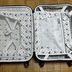 ミッキーマウス キャリーケース ホワイト 機内持ち込みサイズ ディズニーの画像