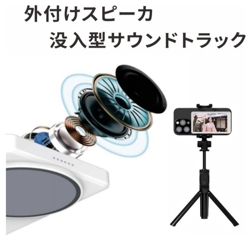 自撮りモニター 外付けスピーカー スマホ自撮り 軽量 スマホ自撮りモニター