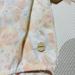 ベビーロンパース 80サイズ 花柄 兎 女の子の画像
