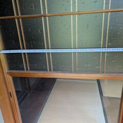 【レトロ建具】昭和ガラス 引き戸4枚セット アンティーク 銀河模様 すりガラス 古民家再生にの画像