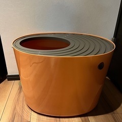 アイリスオーヤマ 猫 トイレ 本体 上から猫トイレ (飛び散らない) オレンジ レギュラーサイズの画像