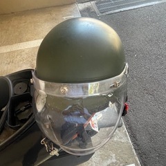 ジャンク　原付バイク　ヘルメット付き　の画像