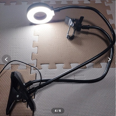USB照明　マイクホルダー　スマホホルダー　スマホ用ミニ三脚 の画像