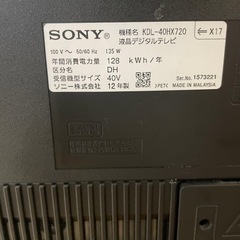 SONY テレビ の画像