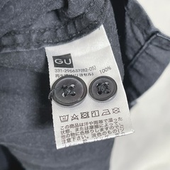 【GU ジーユー】メンズ ゆったり 半袖 カットソー　M 黒　ブラックの画像