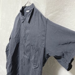 【GU ジーユー】メンズ ゆったり 半袖 カットソー　M 黒　ブラックの画像