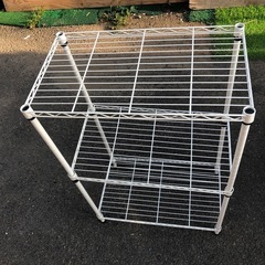 軽量スチールラック3段 白  60cm×35cm×高さ92cmの画像