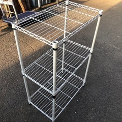 軽量スチールラック3段 白  60cm×35cm×高さ92cmの画像