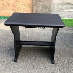 1人用テーブル/デスク ブラック 実はコタツです 75cm×50cm×高さ72cmの画像
