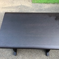 1人用テーブル/デスク ブラック 実はコタツです 75cm×50cm×高さ72cmの画像
