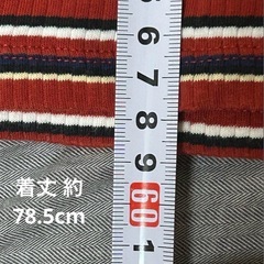 UNIQLO ストライプ Tシャツ XL 赤シャツの画像