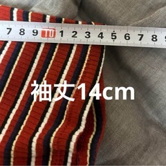 UNIQLO ストライプ Tシャツ XL 赤シャツの画像