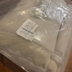 【新品未使用】姫系カーテン　ベージュ1枚組の画像