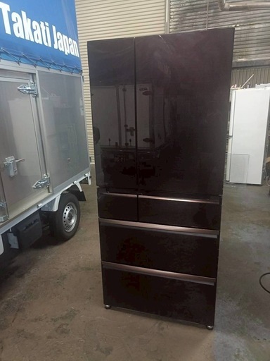 2014年製 MITSUBISHI ノンフロン冷蔵庫 705L ブラウン ※右側面に擦り傷あり