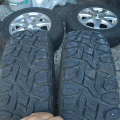 トーヨーオープンカントリーR/T 145/80R12  アルミ組中古4本　軽トラ軽バスにの画像