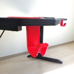 ゲーミングデスク（ブラック×レッド）【小金井市民限定】（小金井市再生家具）品番：09-02-12 ※新規優先の画像