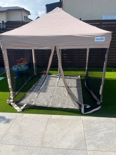 タープテント 2.5m 蚊帳テント ワンタッチ 3段階調節