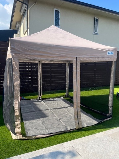 タープテント 2.5m 蚊帳テント ワンタッチ 3段階調節