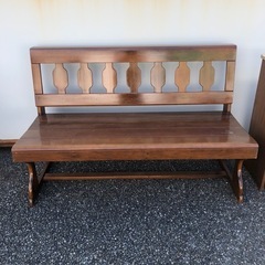木製ベンチ セットの画像
