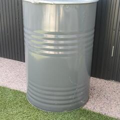 ⑪ドラム缶、オープンドラム缶、空ドラム缶 200リットル グレー　収納 保管 風呂の画像