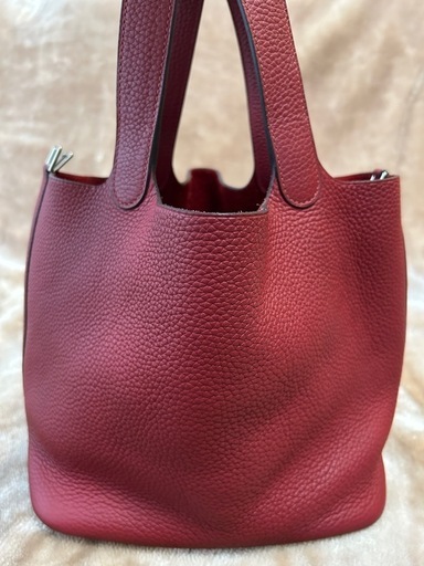 エルメスピコタンロックＭＭレディースハンドバッグハンドバックカバンかばんbag女性用婦人鞄HERMES赤レッドレザー牛革本革訳アリ