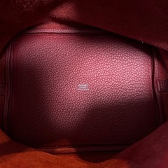 エルメスピコタンロックＭＭレディースハンドバッグハンドバックカバンかばんbag女性用婦人鞄HERMES赤レッドレザー牛革本革訳アリの画像