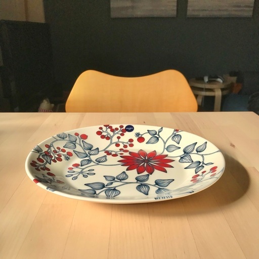 アラビア　ルノ　フロストベリー　オーバル　プレート　25cm　150周年　ロゴ