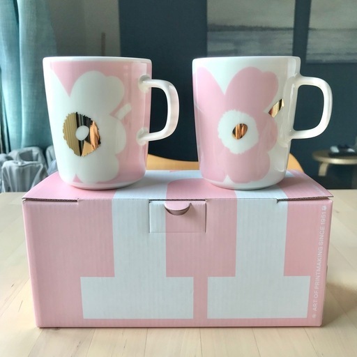 マリメッコ　ユフラ　ウニッコ　ピンク　ゴールド　マグカップ　Rakuten　限定