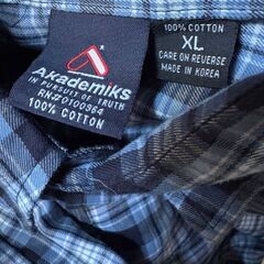 Akademiks メンズ半袖チェックシャツ (XL)の画像