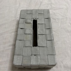 ティッシュケース ティッシュカバー グレー 無地 シンプル くすみカラーの画像