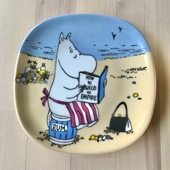 アラビア　ムーミン　ウォールプレート　ラム酒樽の上に座りながら読書　廃盤　レア アラビア ムーミン ウォールプレート ラム酒樽の上に座りながら