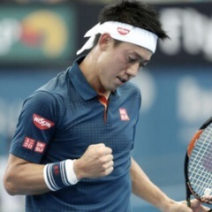 ユニクロ　錦織圭　選手　着用モデル　青緑色　ポロシャツ　Sサイズ　テニス　ロゴの画像