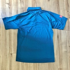 ユニクロ　錦織圭　選手　着用モデル　青緑色　ポロシャツ　Sサイズ　テニス　ロゴの画像