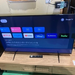 【55V/2021年/SONY】ソニー　4K 55型 55インチ　BRAVIA リモコン付き　液晶テレビ【動作ok】の画像