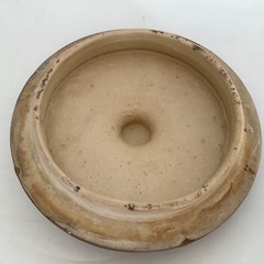 昭和レトロ　蓋付き壺　つぼ　彫刻　梅柄　かめ　梅干し壺　味噌壺　陶器　保存容器の画像