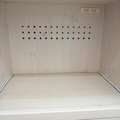 【リユースのサカイ八街店】★ジモティ割あり★ レンジ台　ホワイト系　クリーニング済　YJ7761の画像