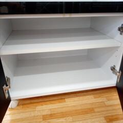 【リユースのサカイ八街店】★ジモティ割あり★ レンジ台　ホワイト/ブラック　クリーニング済　YJ7762の画像
