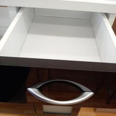 【リユースのサカイ八街店】★ジモティ割あり★ レンジ台　ホワイト/ブラック　クリーニング済　YJ7762の画像
