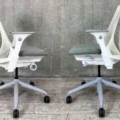 Herman Miller Chair セイルチェア ホワイト/グレー 前傾ありの画像