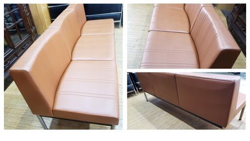 I8　長期保管品　未使用　オカムラ　ベンチソファ①