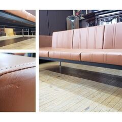I8　長期保管品　未使用　オカムラ　ベンチソファ①の画像