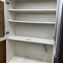 ★リユースのサカイ春日部店★KJ11655 ニトリ 食器棚 シルバー H201×W81×D48 クリーニング済みの画像