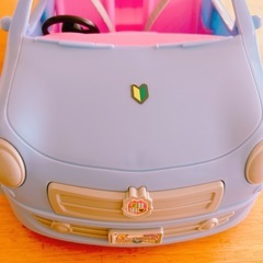 リカちゃん　ファミリーカー　車　おもちゃ　人形　ままごと　中古　家族　水色　美品の画像