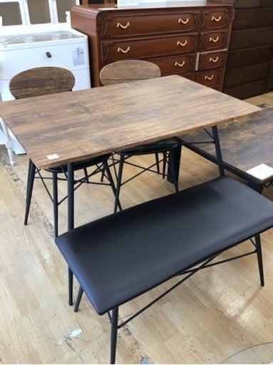 【トレファク神戸新長田店 買取/販売】取りに来られる方限定！Lowyaのベンチダイニング4点セット